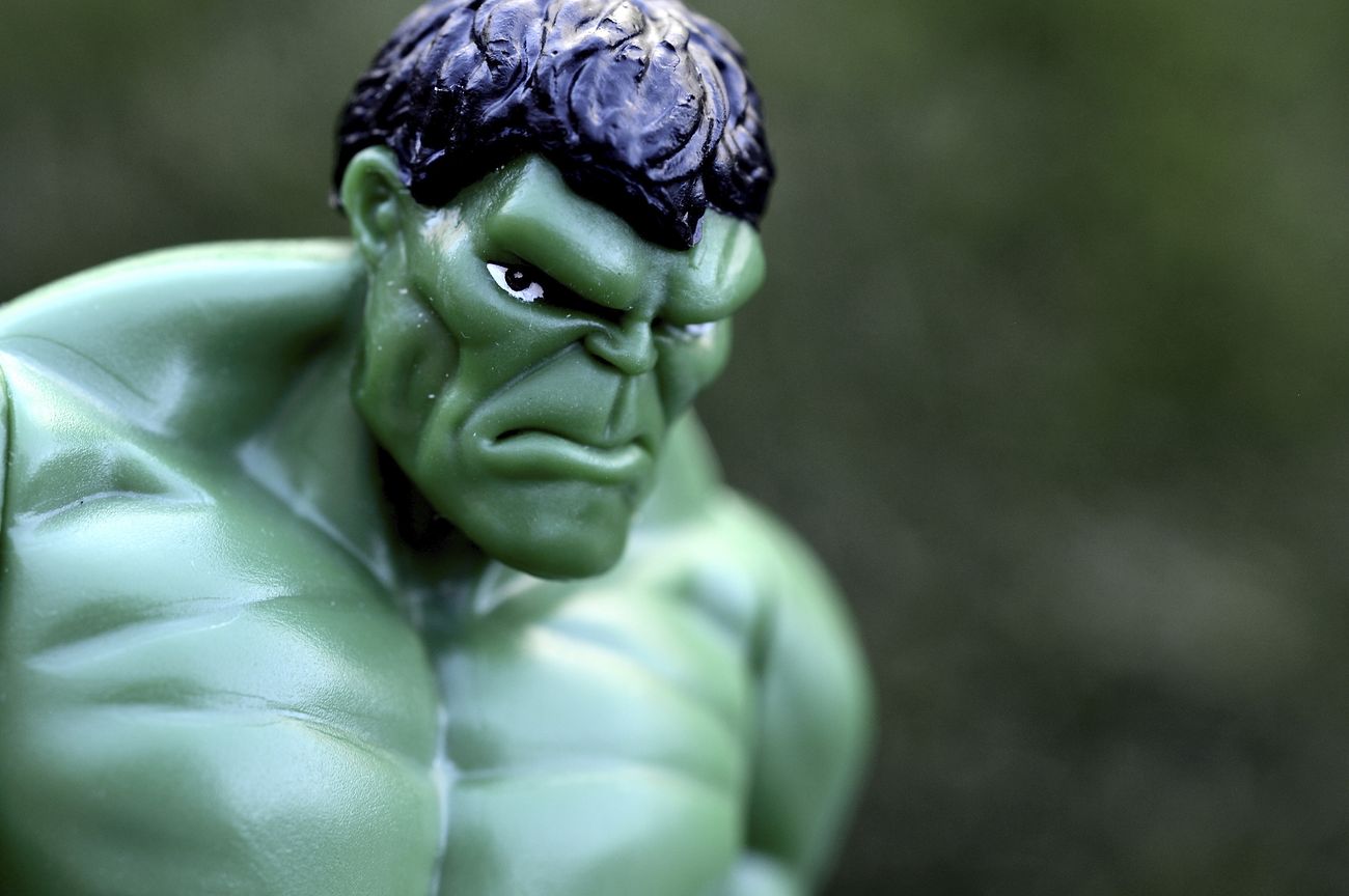 Incredible Hulk figurine, superhero cartoon - Out of my control