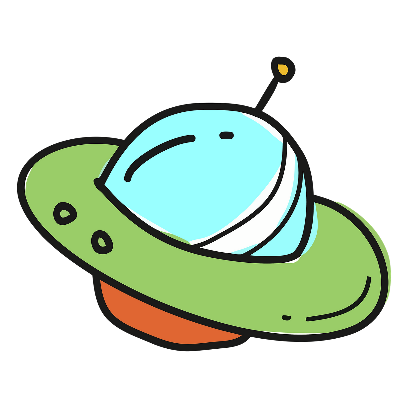 UFO png sticker, transparent background