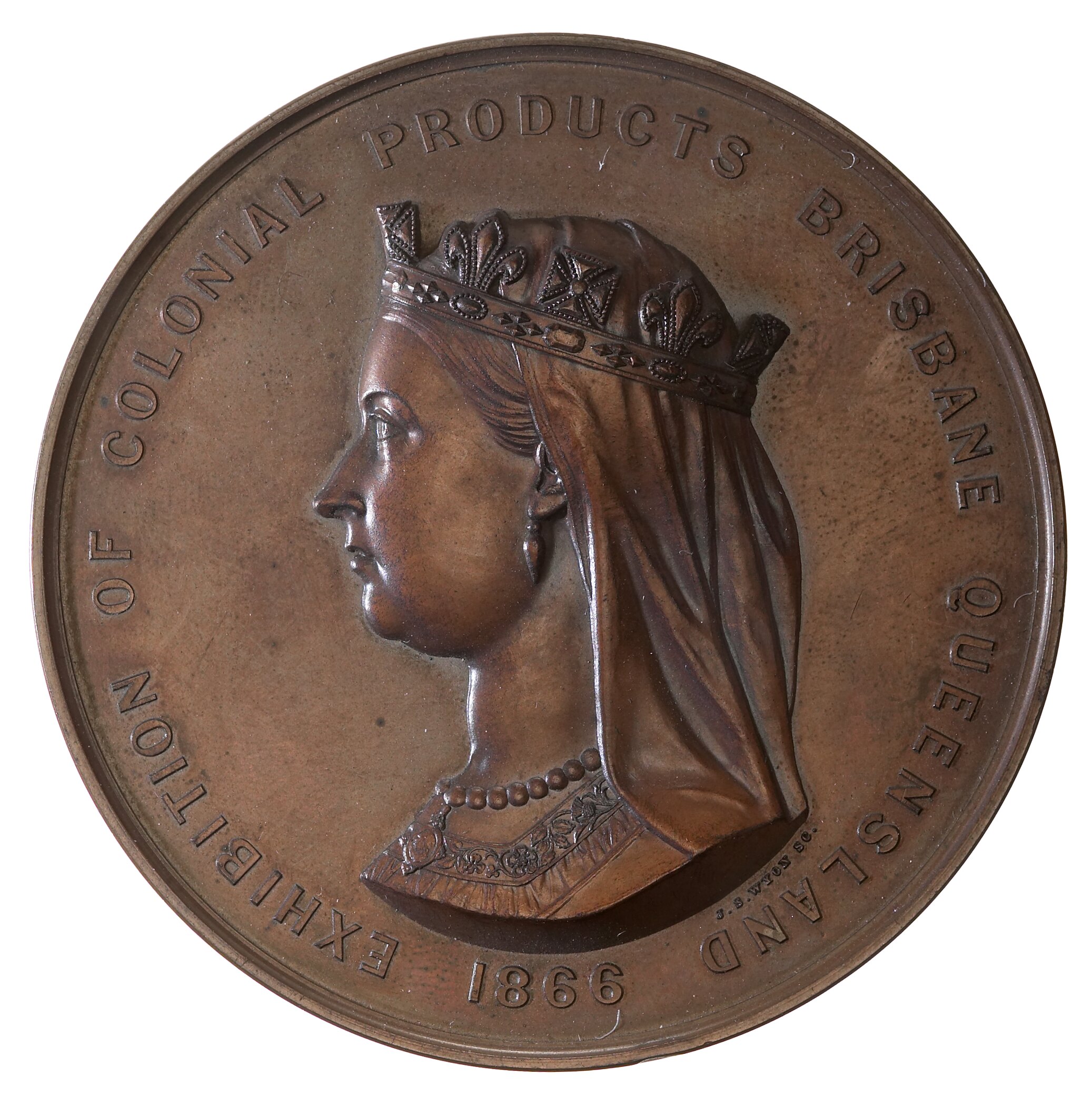 Medal - Brisbane Exhibition of Colonial Products, Queensland, Australia, 1866
