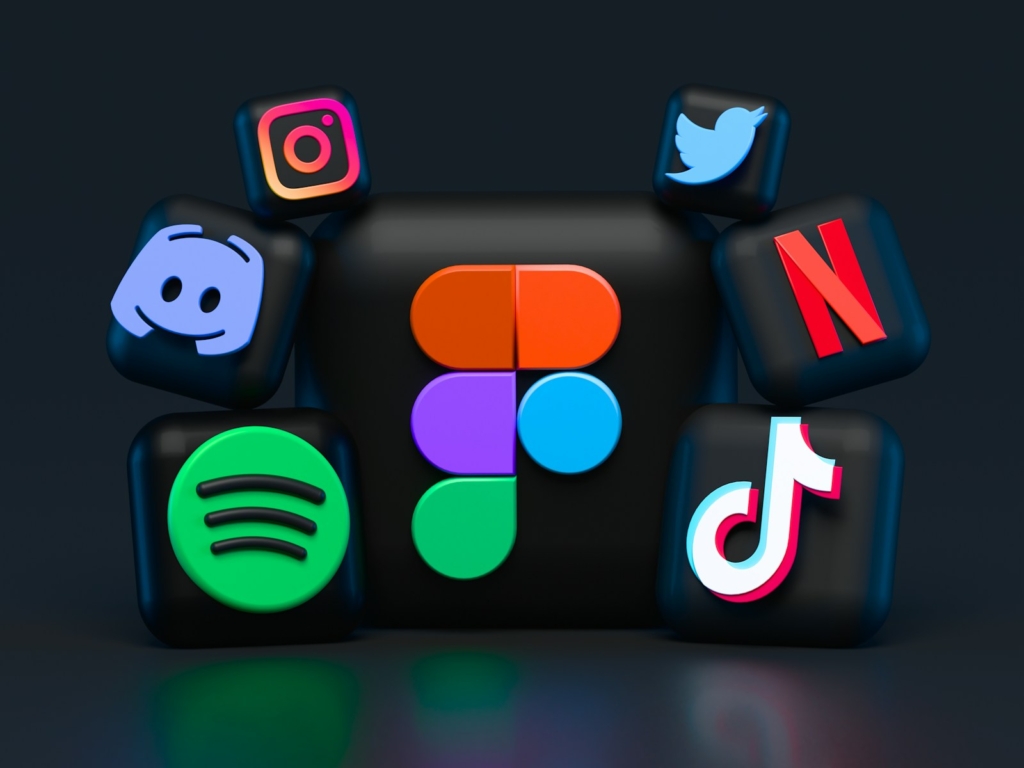 blue red and green letters illustration - social media & its algorithms are destroying us